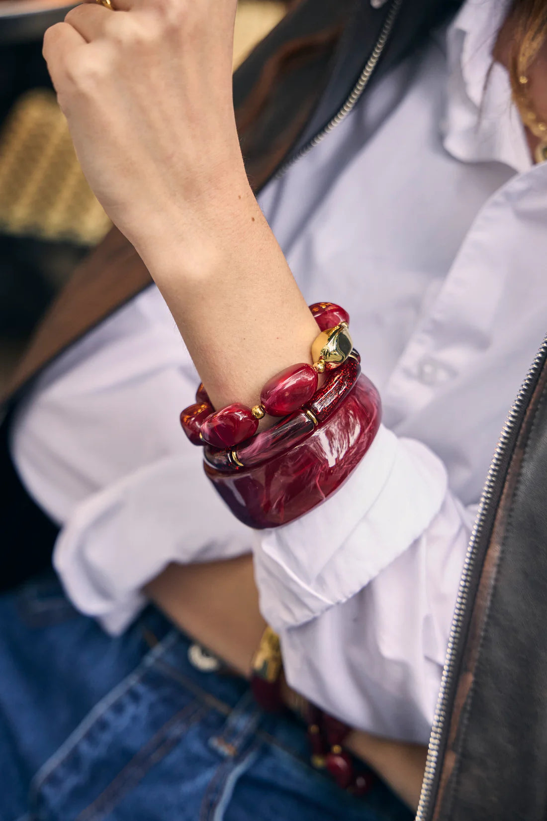 Bracelet jonc en résine pour femme | Twinolo