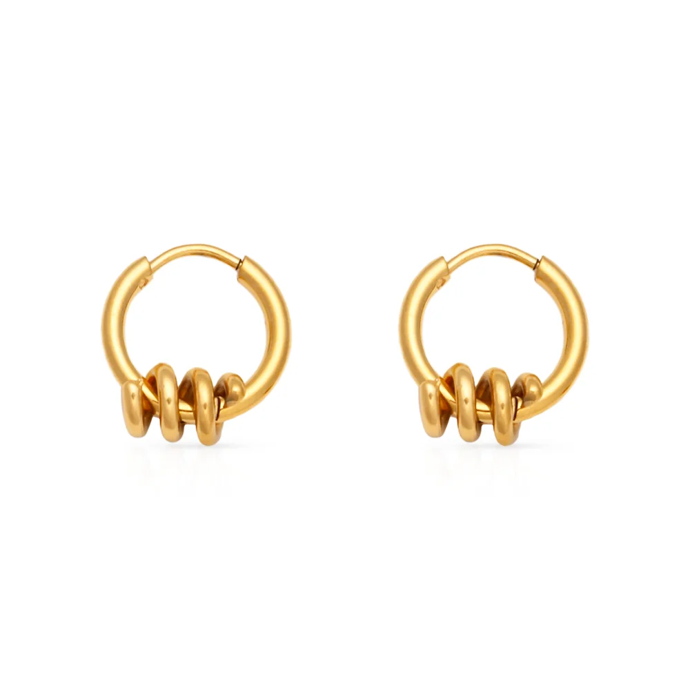 Hoop Earrings with Twist – Unique Detail | Twinolo