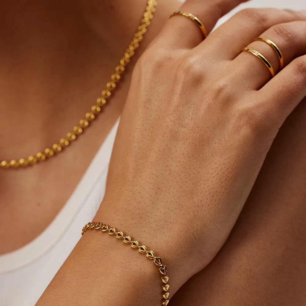 Gold-colored link bracelet – Timeless & Elegant | Twinolo