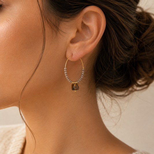 Hoepel Oorbellen met Kralen – Boho Chic | Twinolo