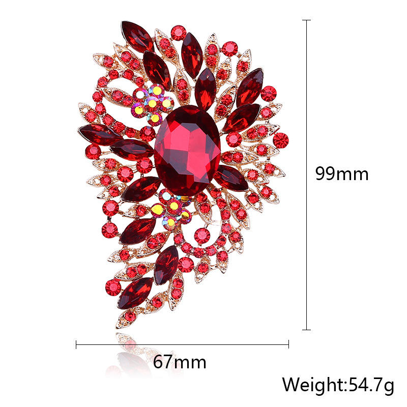 Bloembroche - Elegante Broche met Kristallen | Twinolo