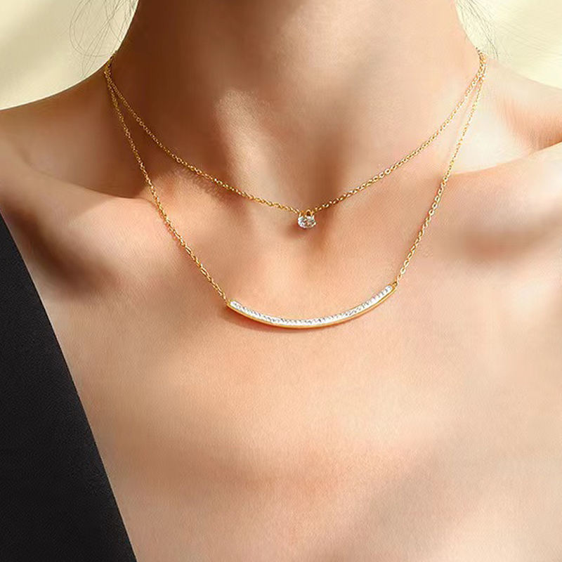 Dubbele Ketting – Twee Lagen in Verguld Edelstaal | Twinolo