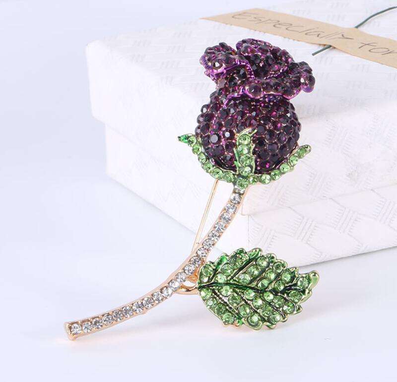 Broche Fleur - Élégante Broche Ornée de Cristaux | Twinolo
