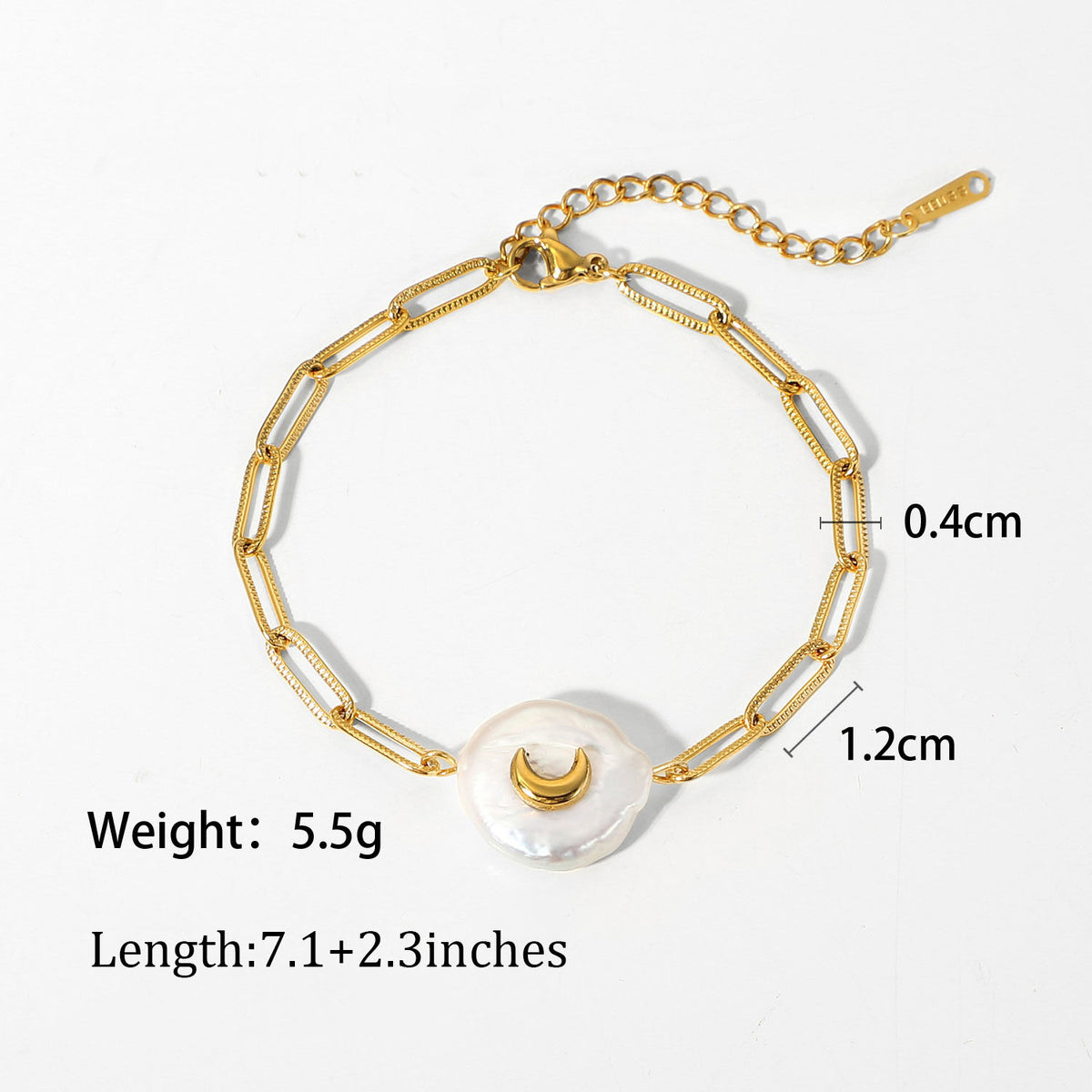 Zoetwaterparel Armband met Maan – Dromerig & Verfijnd | Twinolo