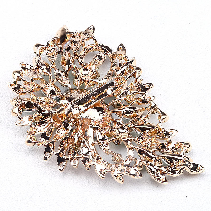 Bloembroche - Elegante Broche met Kristallen | Twinolo