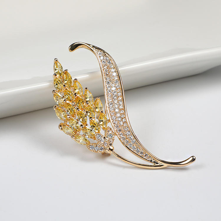 Bloembroche - Elegante Broche met Kristallen | Twinolo