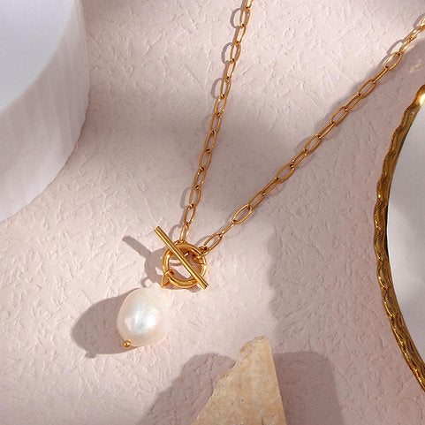 Ketting met Zoetwaterparel Hanger – Natuurlijke Elegantie | Twinolo