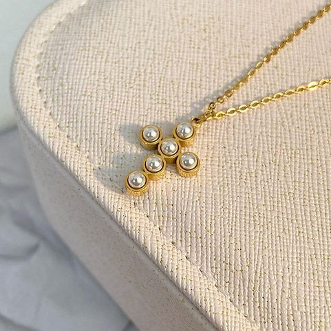 Ketting met Parelkruis Hanger – Elegant & Symbolisch | Twinolo