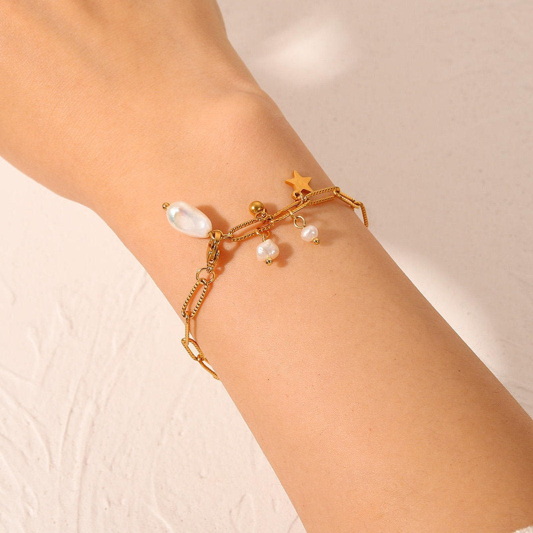 Zoetwaterparel Armband – Klassiek & Chic | Twinolo