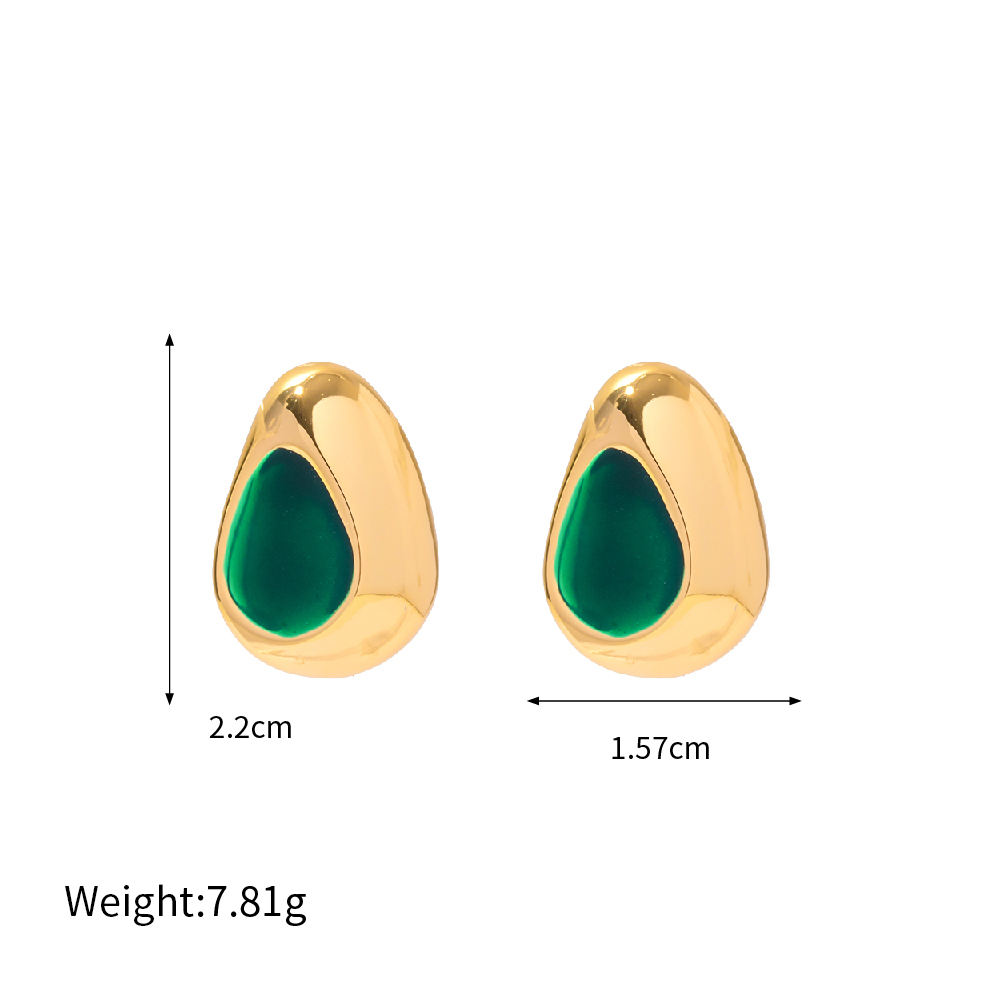 Drop-shaped Stud Earrings – Elegance in Color | Twinolo