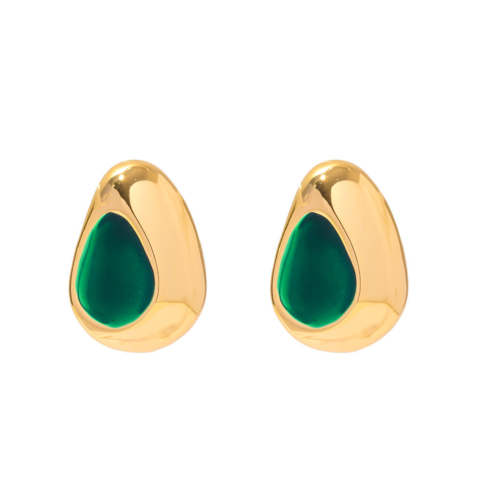 Drop-shaped Stud Earrings – Elegance in Color | Twinolo