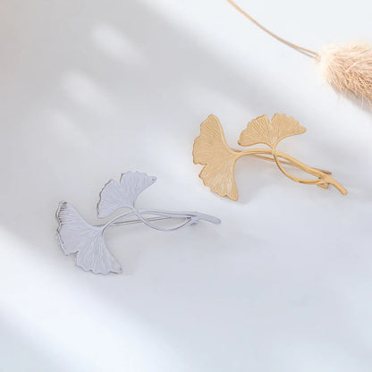 Gouden Ginkgo Blad Broche – Minimalistisch & Tijdloos Design | Twinolo