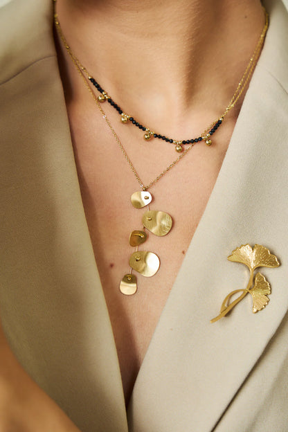 Gouden Ginkgo Blad Broche – Minimalistisch & Tijdloos Design | Twinolo