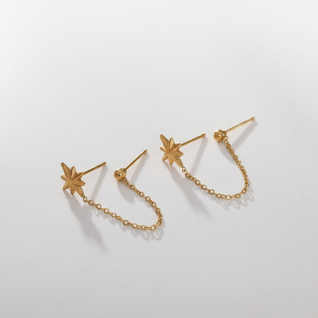 Earrings with Chain Details – Modern Statement | Twinolo