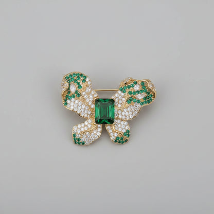 Broche Luxe Papillon Zirconia – Plaqué Or 14 Carats | Twinolo
