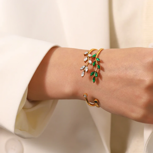 Cuff Armband met Zirkonia Stenen – Luxe & Tijdloos | Twinolo