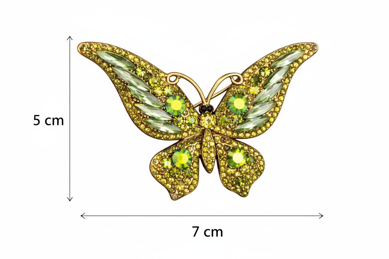 🦋 Broche papillon - Élégante broche avec cristaux | Twinolo