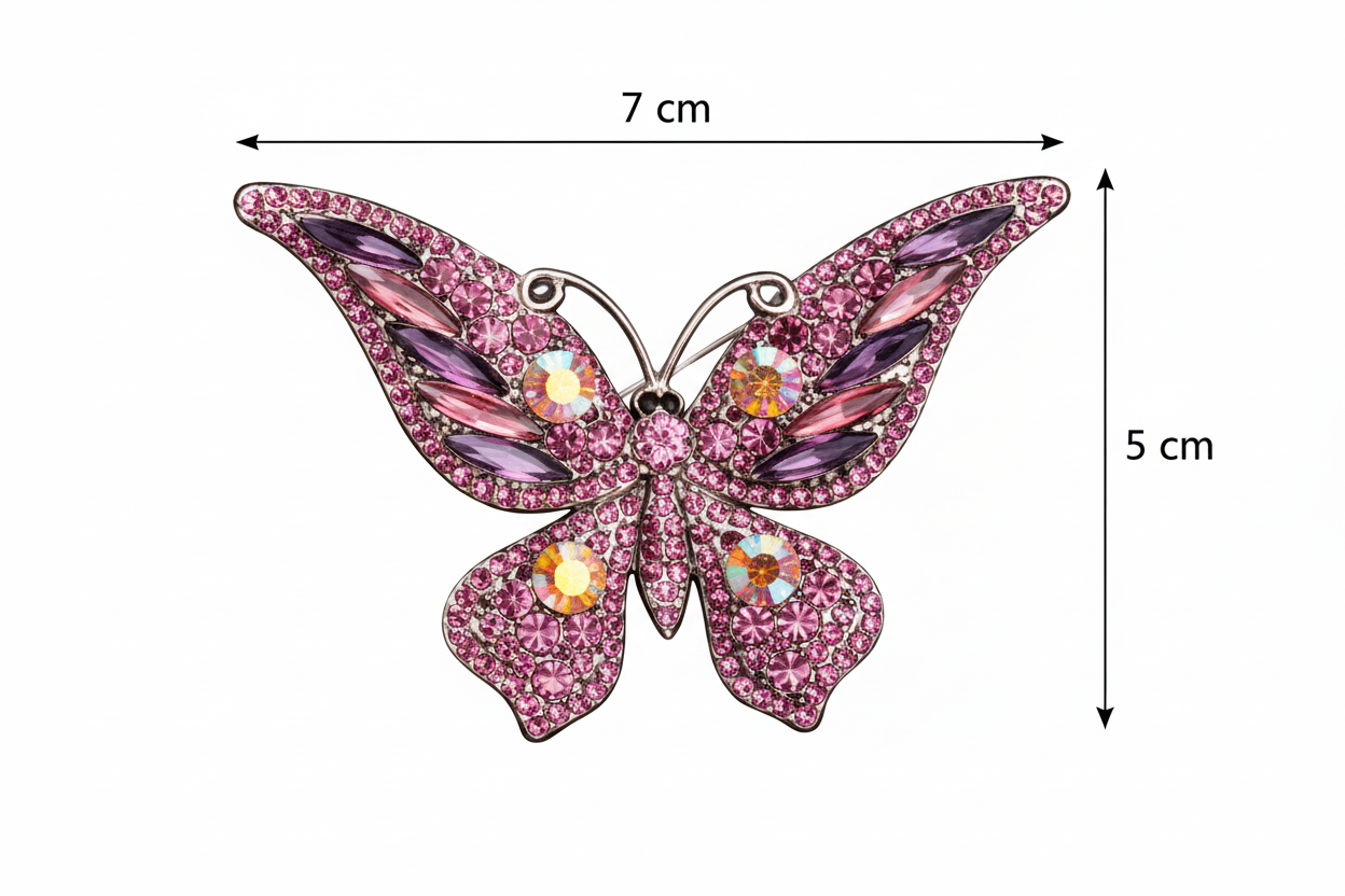 🦋 Broche papillon - Élégante broche avec cristaux | Twinolo