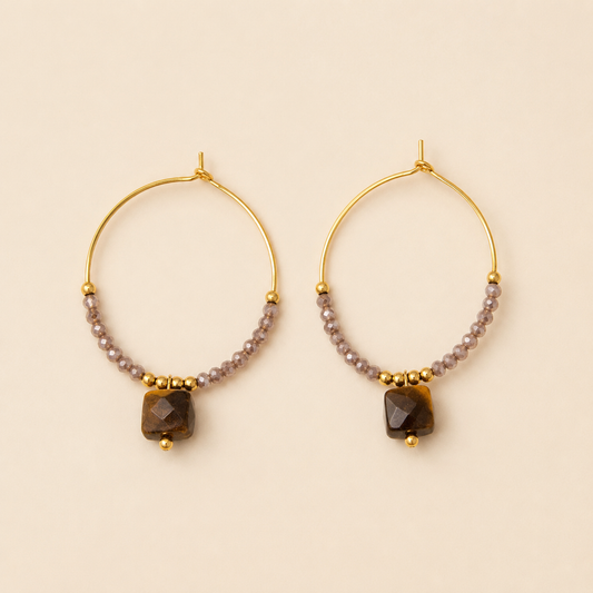 Hoepel Oorbellen met Kralen – Boho Chic | Twinolo
