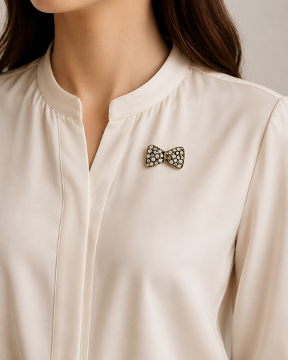 🎀 Bow Brooch - Elegant Brooch with Crystals | Twinolo