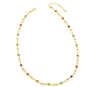 Collier Zircons Colorés – Ludique & Scintillant | Twinolo