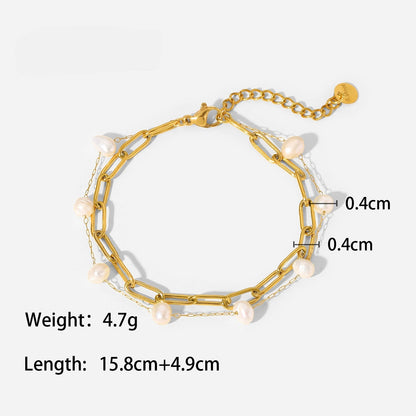 Schakelarmband met Parelaccent – Stijlvol & Modern | Twinolo