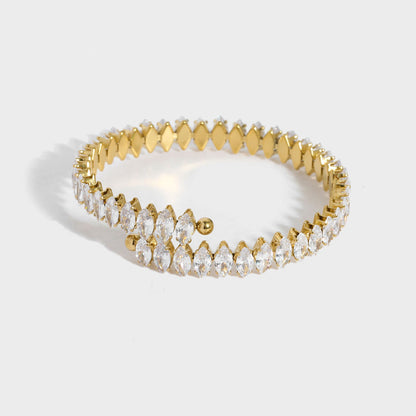 Flexibele Bangle met Zirkonia – Elegant & Comfortabel | Twinolo