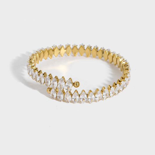 Flexibele Bangle met Zirkonia – Elegant & Comfortabel | Twinolo