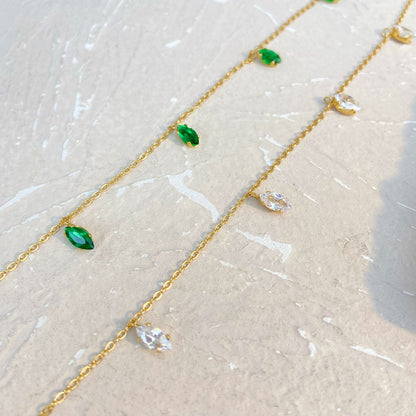 Vergulde Ketting met Zirkonia's – Luxe Glinstering | Twinolo