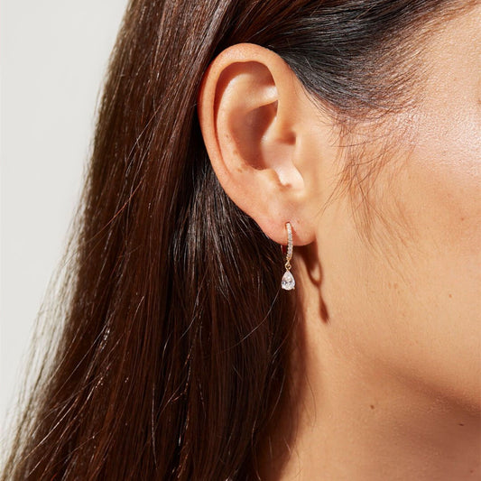 Elegante Traanvormige Oorbellen met Zirkonia – Stralende Accenten | Twinolo