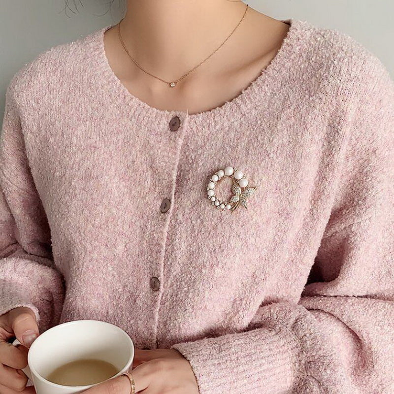 🦋 Broche Papillon - Broche Élégante avec Perle | Twinolo