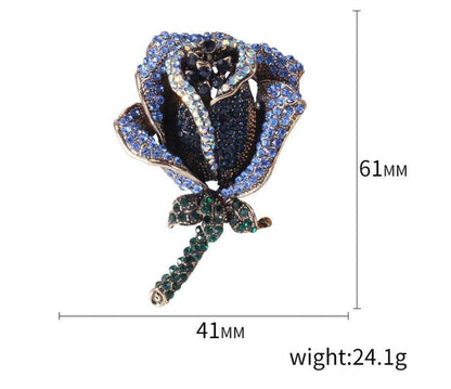 Bloembroche - Elegante Broche met Kristallen | Twinolo