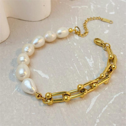 Schakelarmband met Zoetwaterparels – Subtiele Luxe | Twinolo