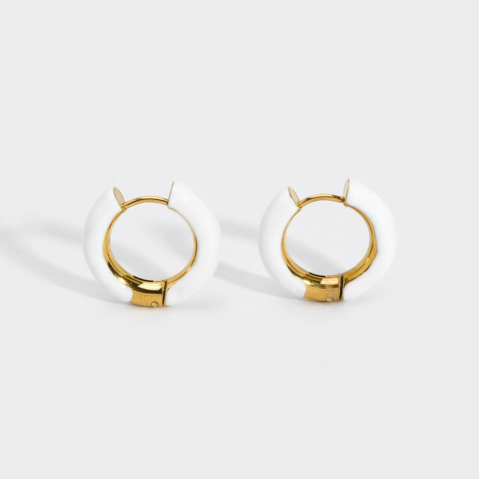 Hoop Earrings with Color Accents – Playful &amp; Trendy | Twinolo