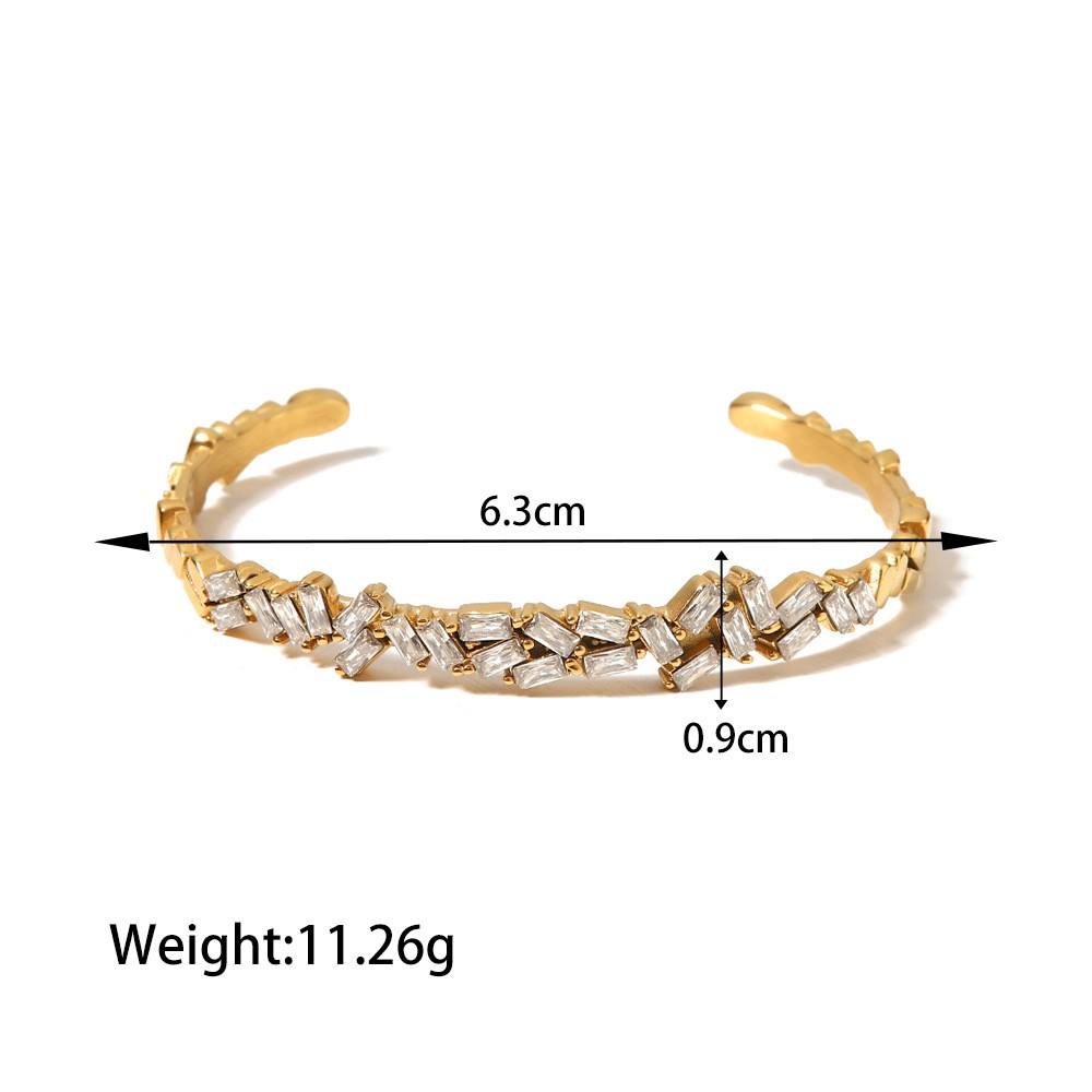 Cuff Bracelet with Zirconia – Elegant & Sparkling | Twinolo 