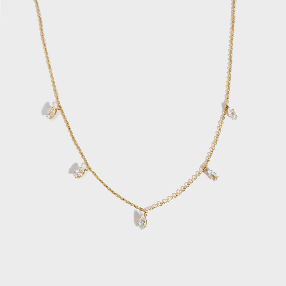 Vergulde Ketting met Zirkonia's – Luxe Glinstering | Twinolo