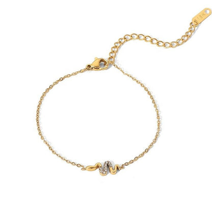 Fijne Armband met Slangenbedel – Mysterieus & Trendy | Twinolo