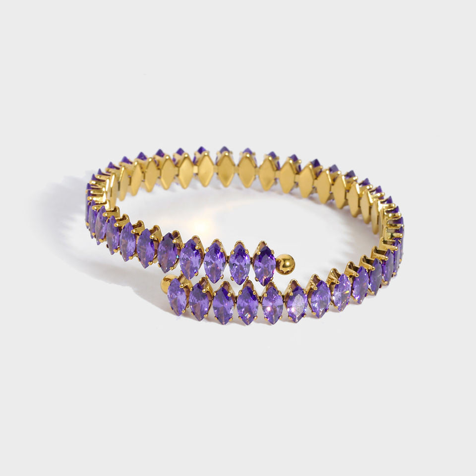 Flexibele Bangle met Zirkonia – Elegant & Comfortabel | Twinolo