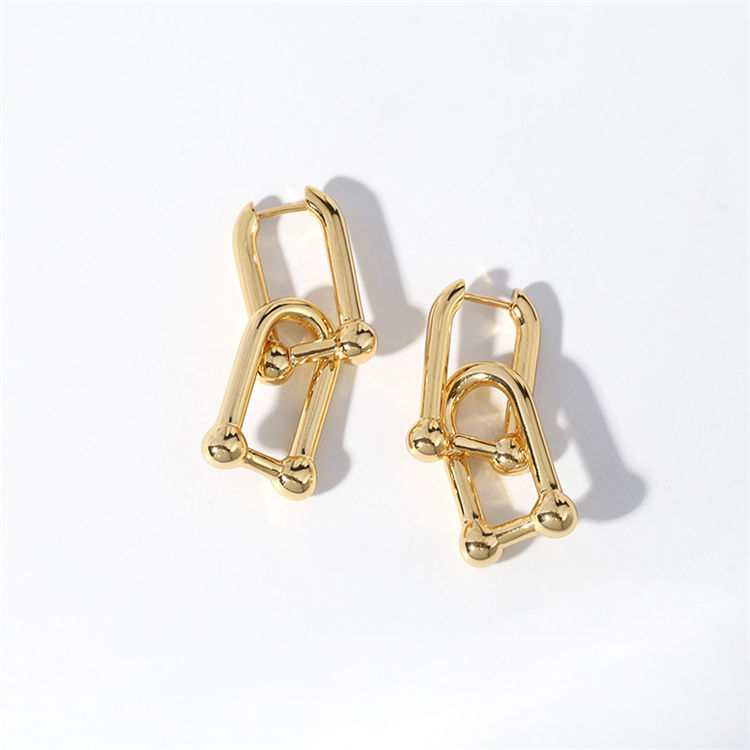Gouden Oorbellen met Schakelketting – Stoer & Stijlvol | Twinolo