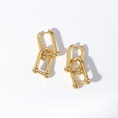 Gouden Oorbellen met Schakelketting – Stoer & Stijlvol | Twinolo