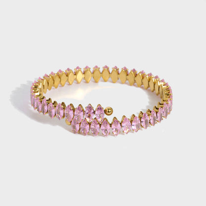 Flexibele Bangle met Zirkonia – Elegant & Comfortabel | Twinolo