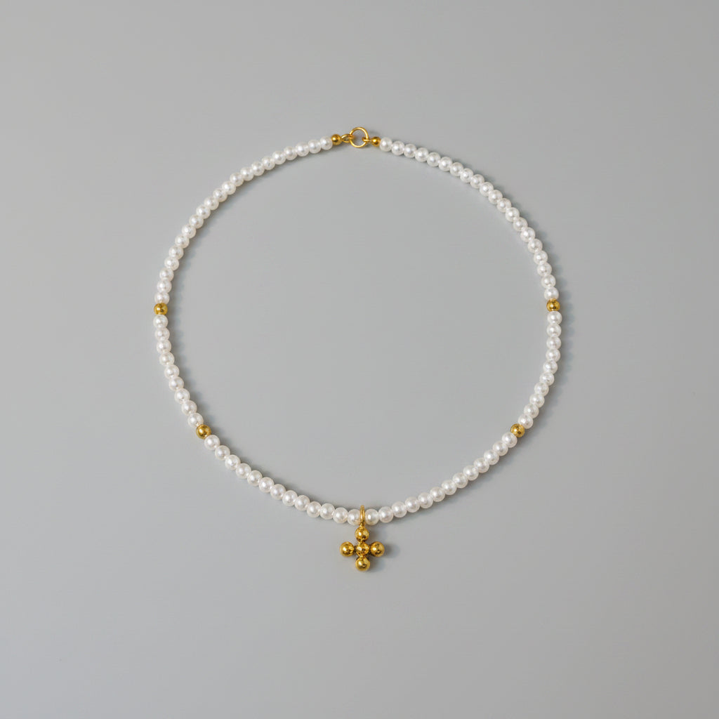 Parelketting met Kruishanger – Klassiek & Tijdloos | Twinolo