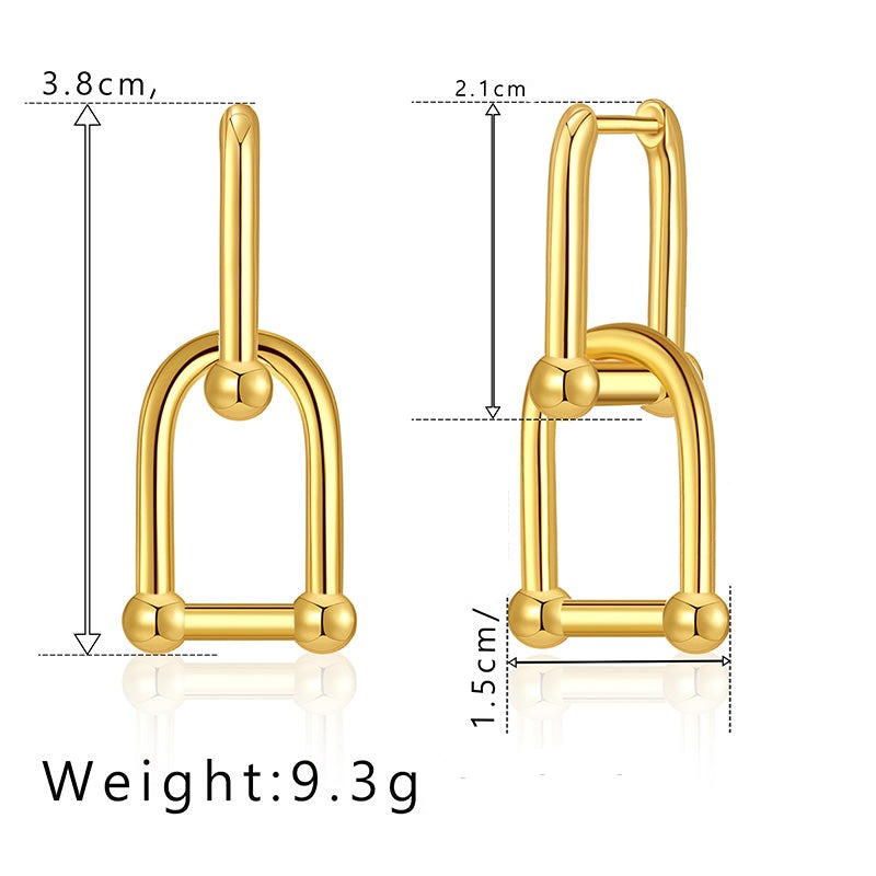 Gouden Oorbellen met Schakelketting – Stoer & Stijlvol | Twinolo