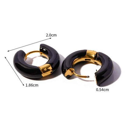 Hoop Earrings with Color Accents – Playful &amp; Trendy | Twinolo