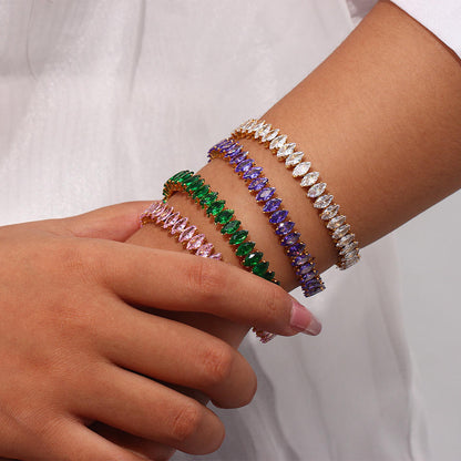 Flexibele Bangle met Zirkonia – Elegant & Comfortabel | Twinolo