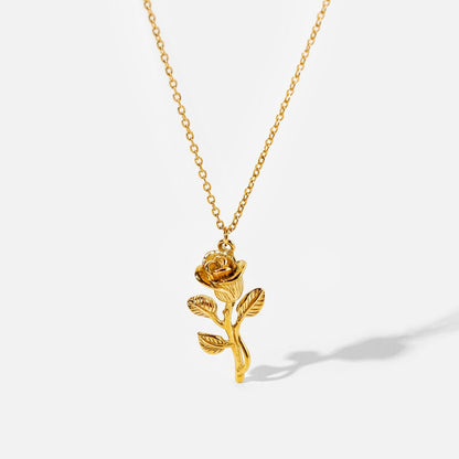 Necklace with Rose Pendant – Romantic & Elegant | Twinolo