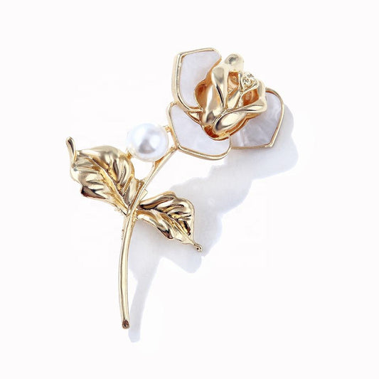Bloembroche - Elegante Broche met Parel | Twinolo