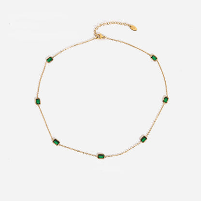 Ketting met Groene Zirkonia – Elegant & Stijlvol | Twinolo