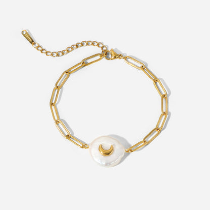 Freshwater Pearl Bracelet with Moon – Dreamy & Sophisticated | Twinolo