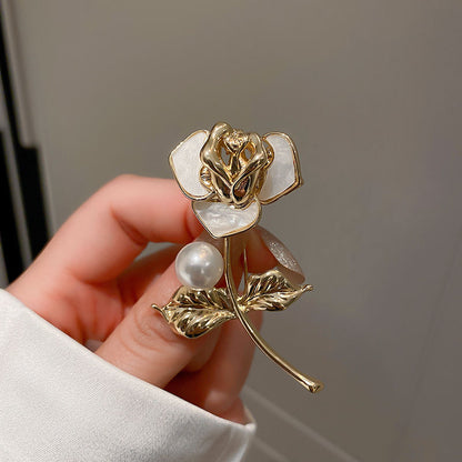 Bloembroche - Elegante Broche met Parel | Twinolo